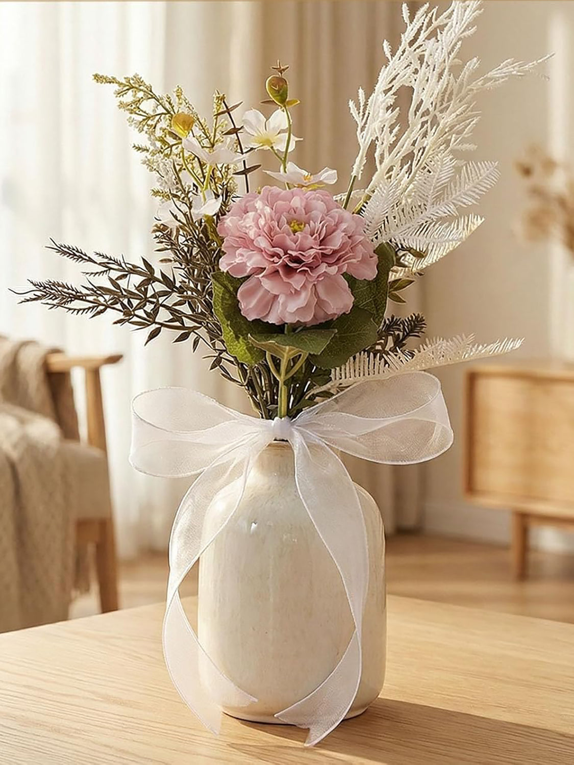 Pink Rose Wedding Car Decorations