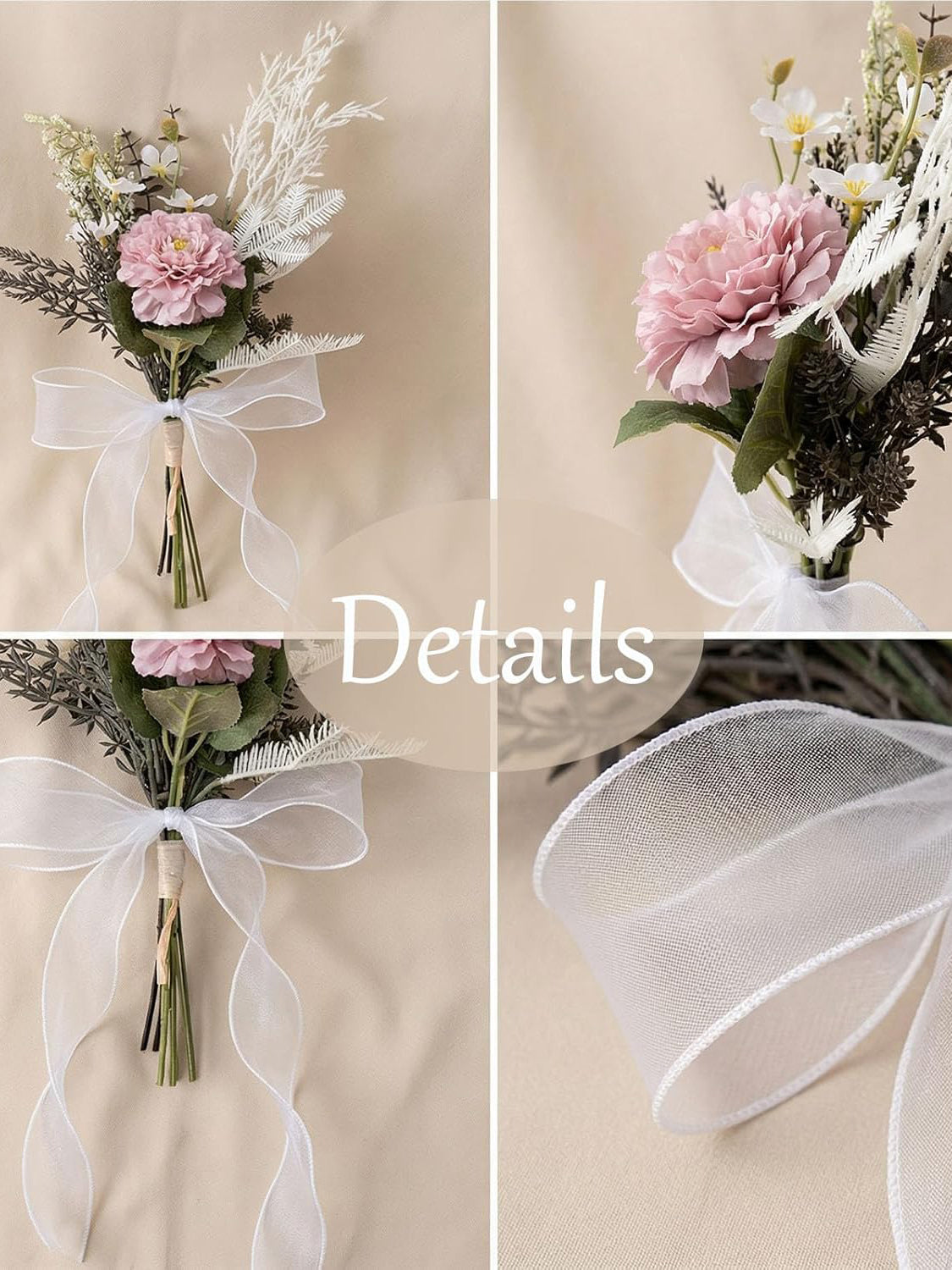 Pink Rose Wedding Car Decorations