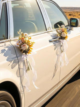 Champagne Wedding Car Door Handle Decorations 12-inch
