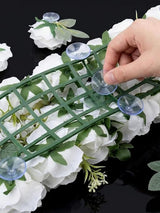 V Shape with Hanging Ribbon Wedding Car Hood Flower Decorations
