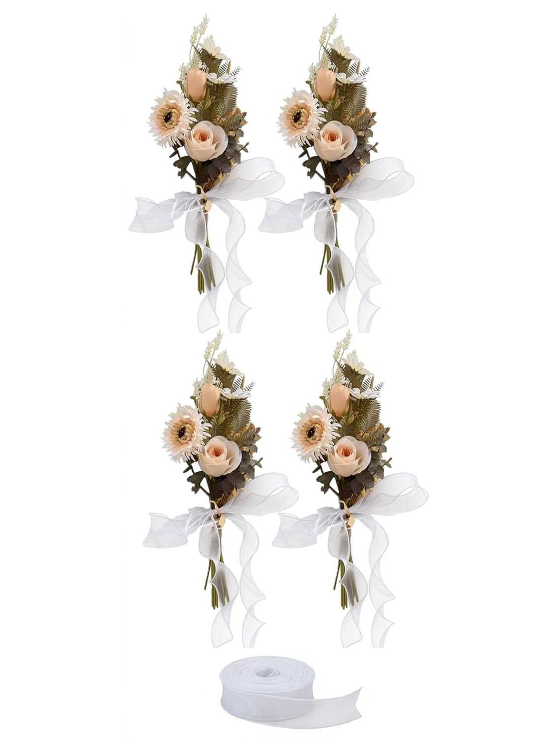 Champagne Wedding Car Door Handle Decorations 12-inch