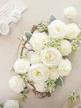 Ivory & Sage Fake Foam Roses Flowers Box