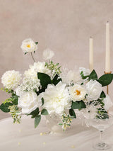 White & Sage Fake Roses Flowers Dahlia Box