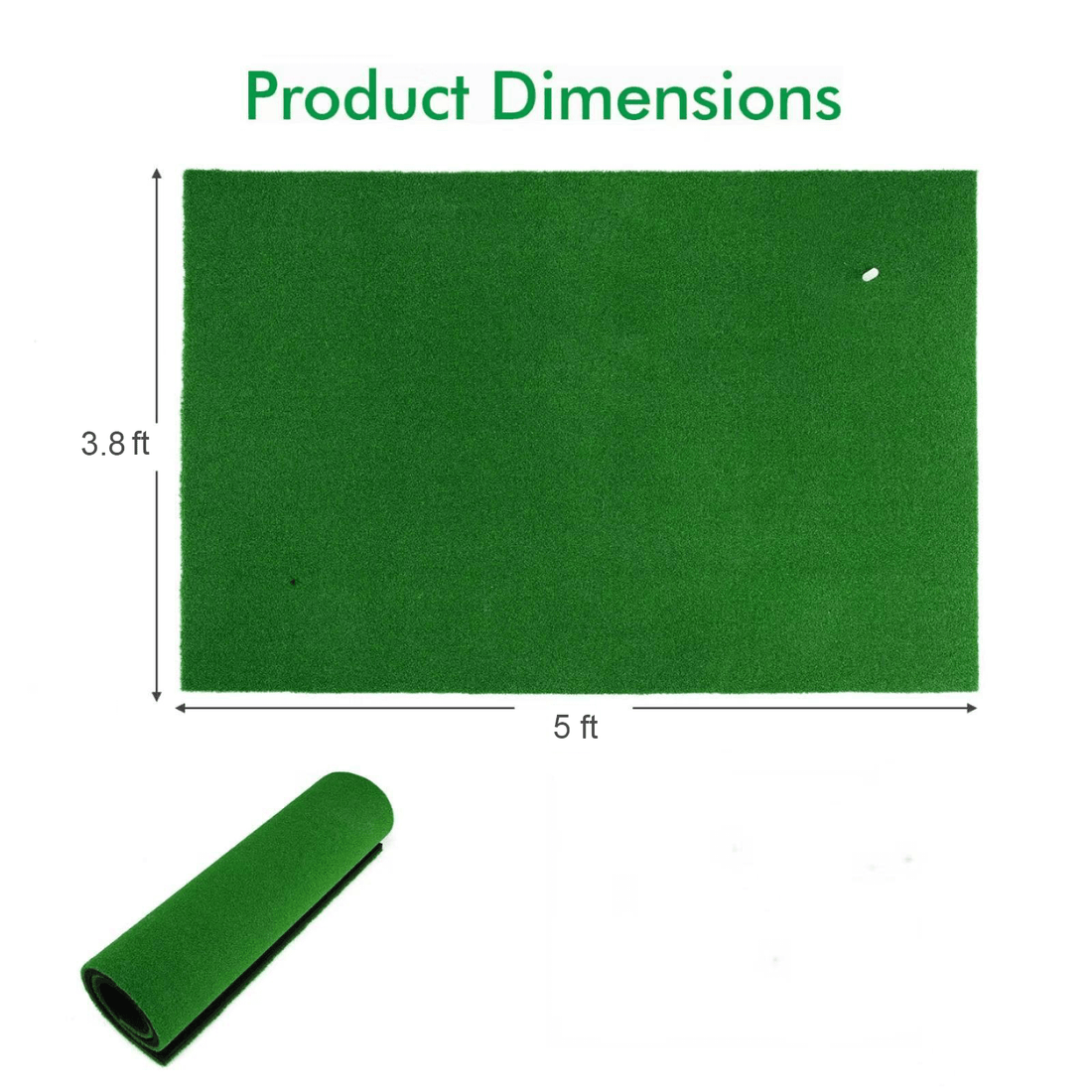Golf Hitting Mats - 3.8'x5' Artificial Turf Training Mat