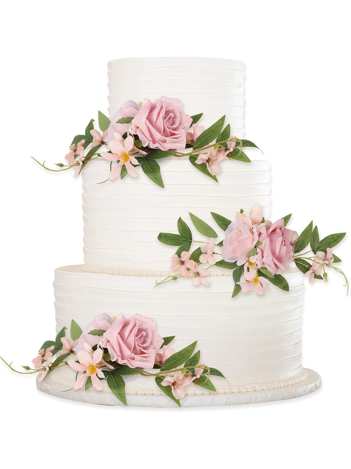Pink Wedding Cake Toppers Floral Decorations Topper01