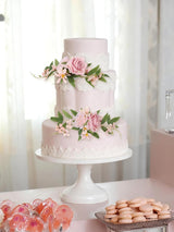 Pink Wedding Cake Toppers Floral Decorations Topper01