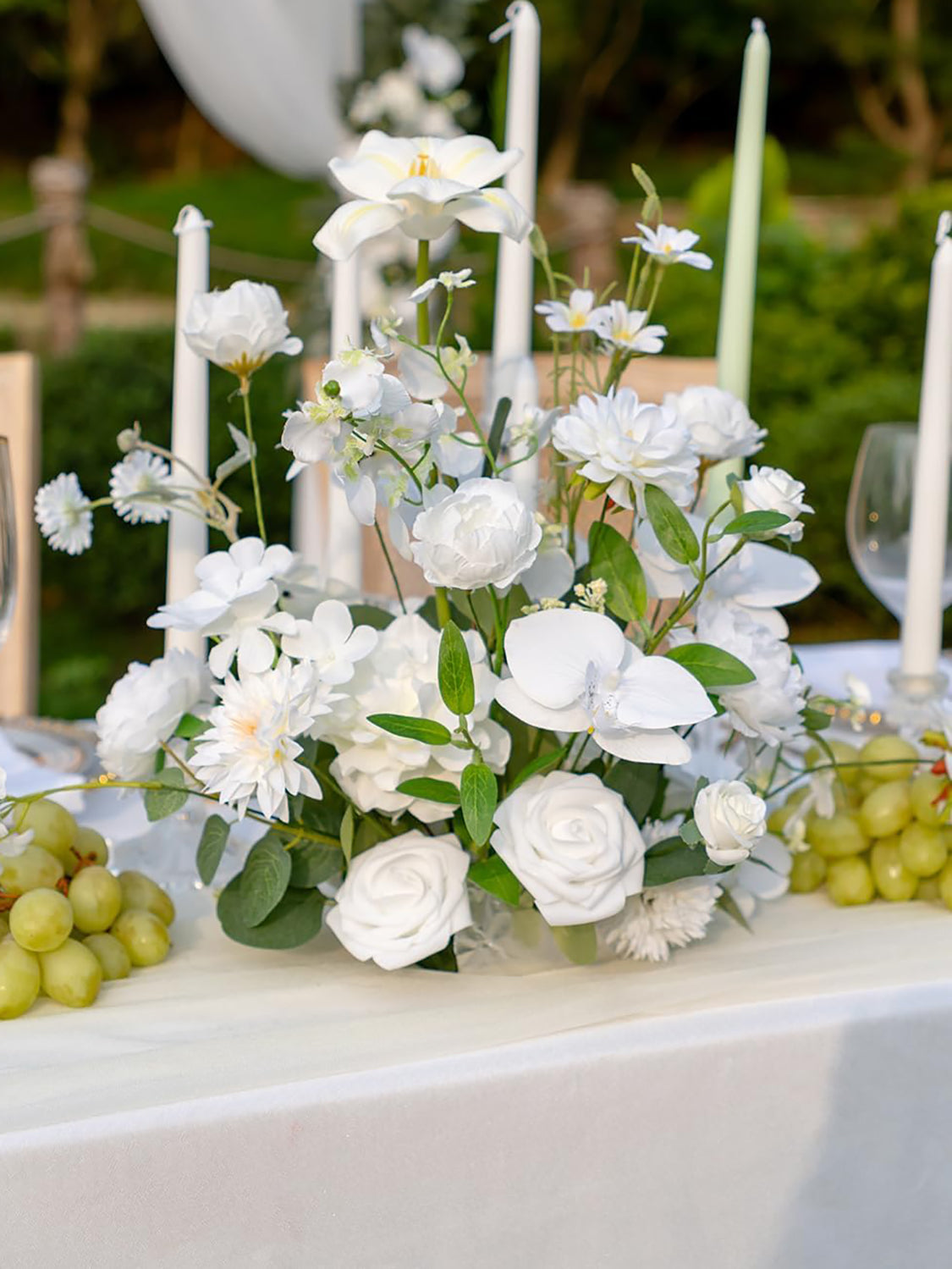 Ivory White DIY Wedding Artificial Roses Flowers Combo Box