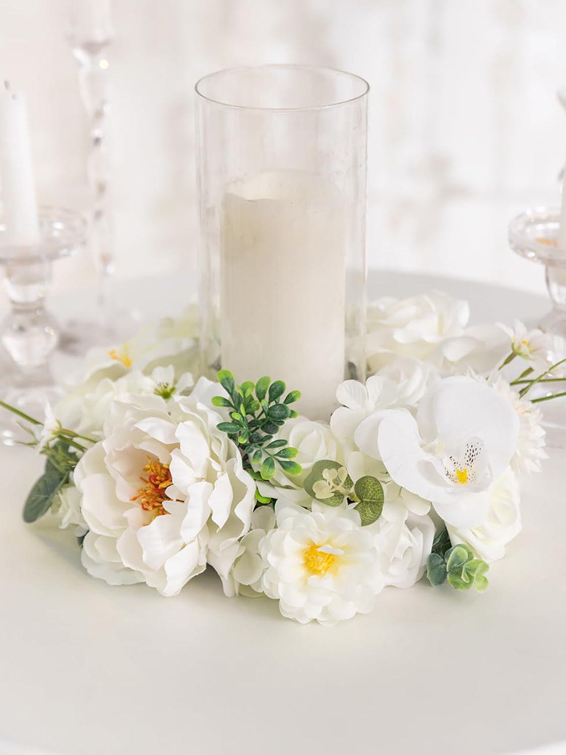 Ivory White DIY Wedding Artificial Roses Flowers Combo Box
