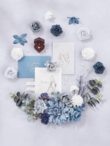 Dusty Blue DIY Wedding Artificial Flowers Combo Box