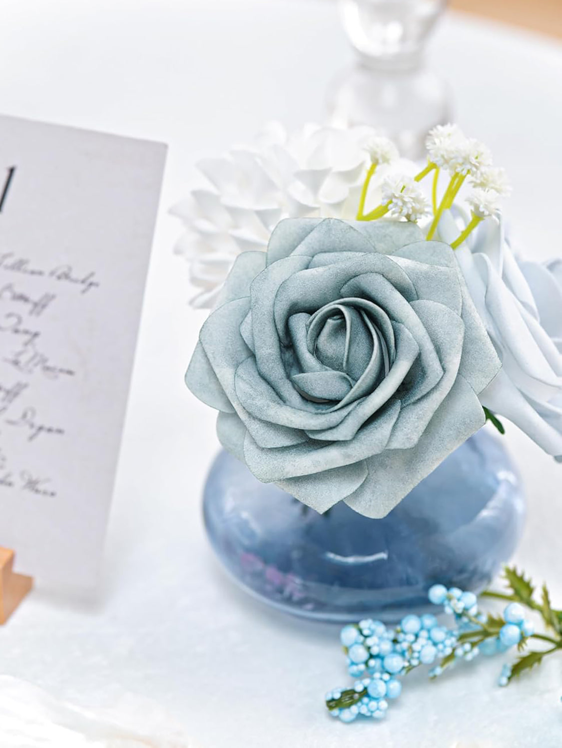 Dusty Blue DIY Wedding Artificial Flowers Combo Box