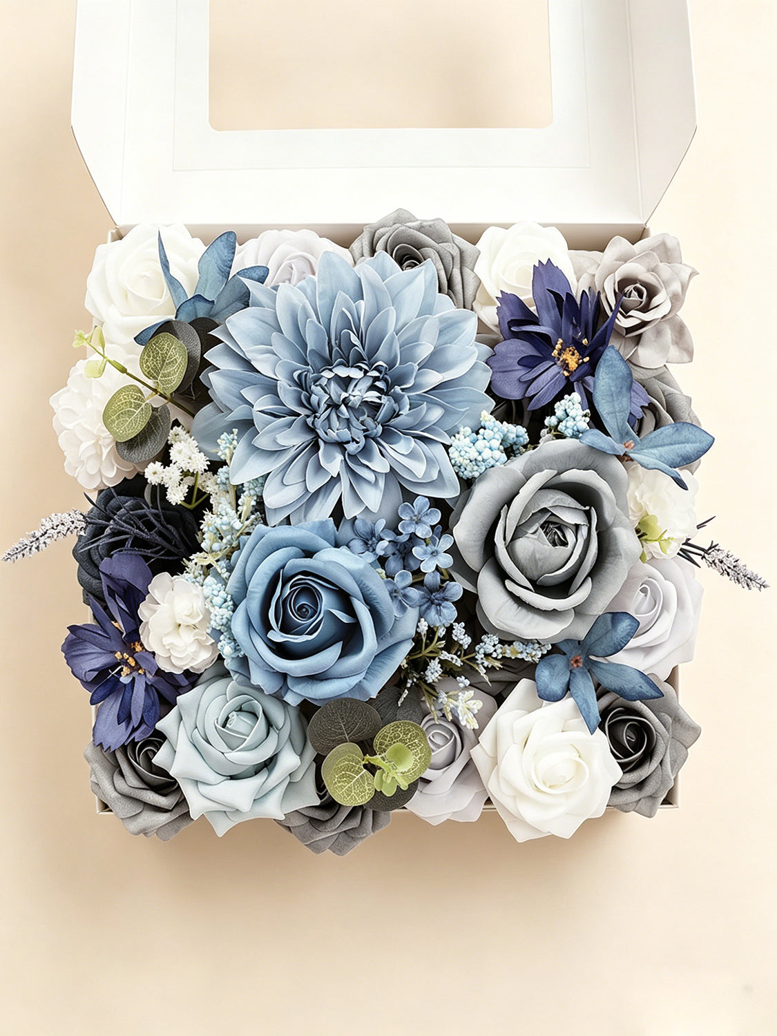 Dusty Blue DIY Wedding Artificial Flowers Combo Box