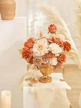 Light Burnt Orange & Champange DIY Wedding Artificial Flowers Combo Box