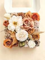 Light Burnt Orange & Champange DIY Wedding Artificial Flowers Combo Box