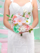 Mint&pink DIY Wedding Artificial Flowers Combo Box