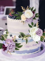 Purple Wedding Cake Topper Flowers For Cake Decorations