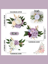 Purple Wedding Cake Topper Flowers For Cake Decorations