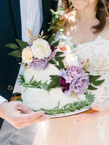 Purple Wedding Cake Topper Flowers For Cake Decorations