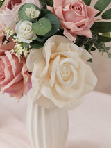 Dusty Rose & Champange DIY Wedding Artificial Roses Flowers Combo Box