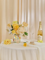 Yellow & Champange DIY Wedding Artificial Roses Flowers Combo Box