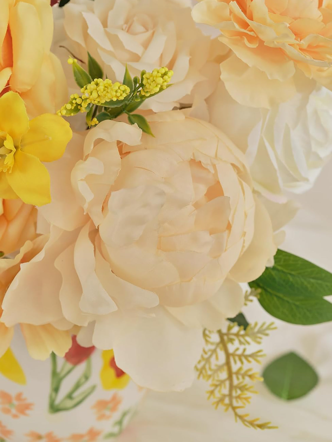 Yellow & Champange DIY Wedding Artificial Roses Flowers Combo Box