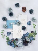 Navy Blue DIY Wedding Artificial Flowers Combo Box