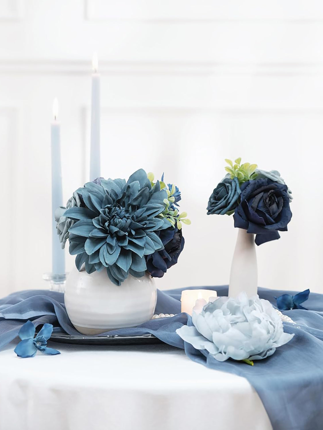 Navy Blue DIY Wedding Artificial Flowers Combo Box