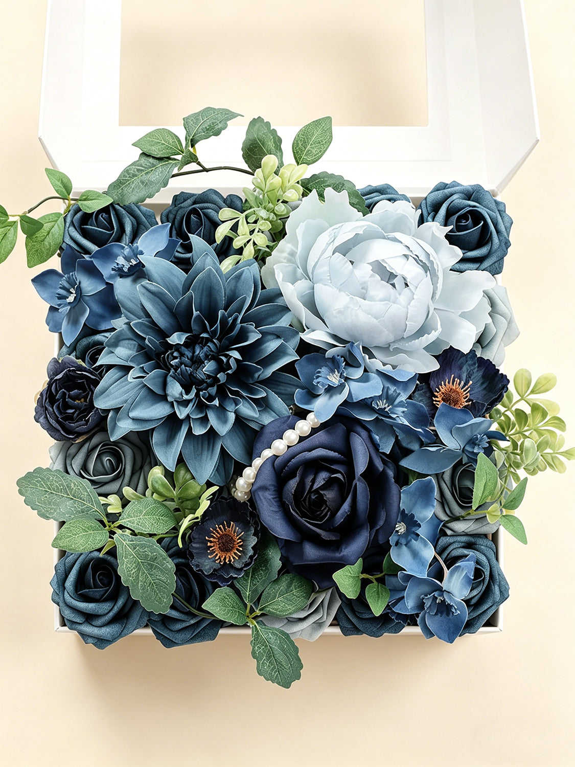 Navy Blue DIY Wedding Artificial Flowers Combo Box