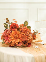 Deep Burnt Orange DIY Wedding Artificial Flowers Combo Box