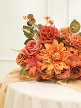 Deep Burnt Orange DIY Wedding Artificial Flowers Combo Box
