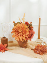 Deep Burnt Orange DIY Wedding Artificial Flowers Combo Box