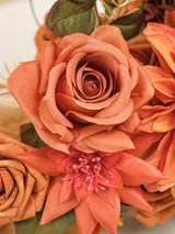 Deep Burnt Orange DIY Wedding Artificial Flowers Combo Box
