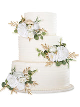 White Artificial Cake Flowers for Wedding Cake Decorating