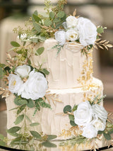 White Artificial Cake Flowers for Wedding Cake Decorating