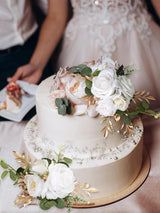 White Artificial Cake Flowers for Wedding Cake Decorating