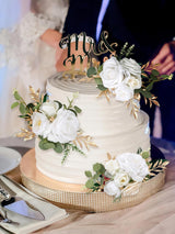 White Artificial Cake Flowers for Wedding Cake Decorating