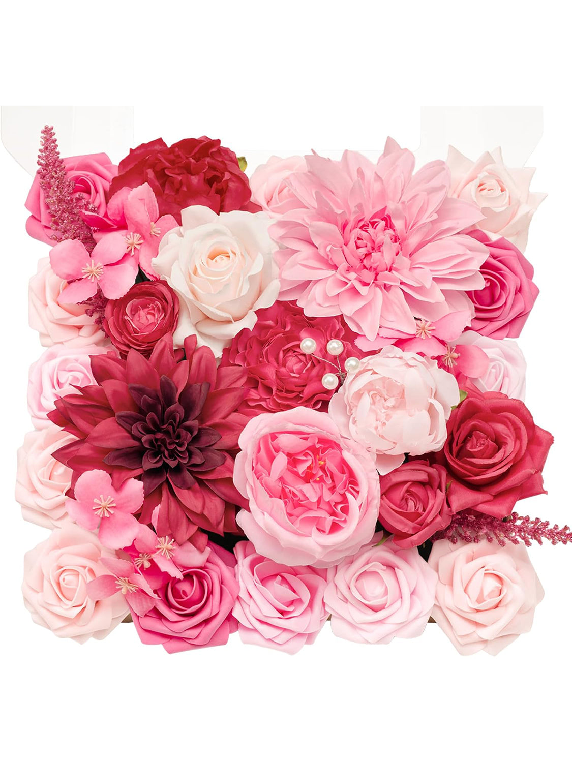 Deep Hot Pink DIY Wedding Artificial Flowers Combo Box