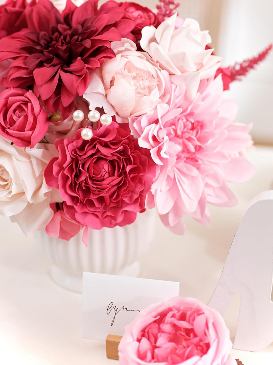 Deep Hot Pink DIY Wedding Artificial Flowers Combo Box