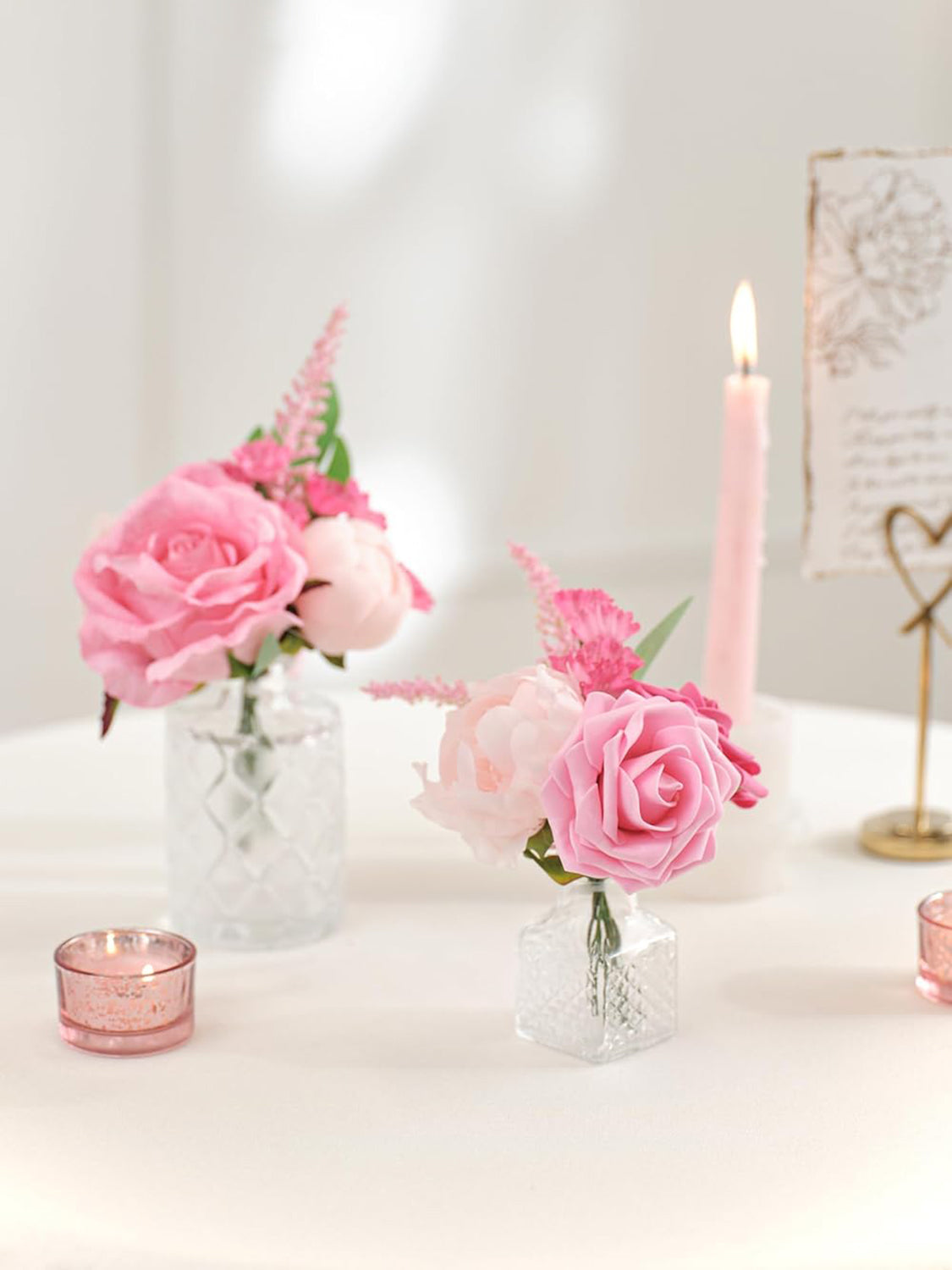 Hot Pink DIY Wedding Artificial Flowers Combo Box