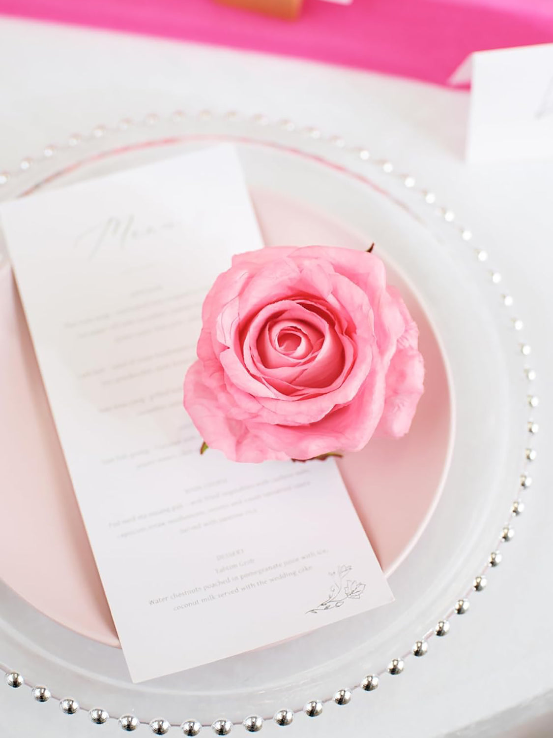 Hot Pink DIY Wedding Artificial Flowers Combo Box