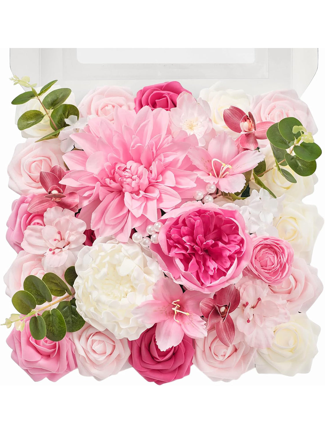 Hot Pink & White DIY Wedding Artificial Flowers Combo Box