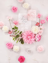 Hot Pink & White DIY Wedding Artificial Flowers Combo Box