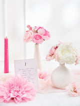 Hot Pink & White DIY Wedding Artificial Flowers Combo Box