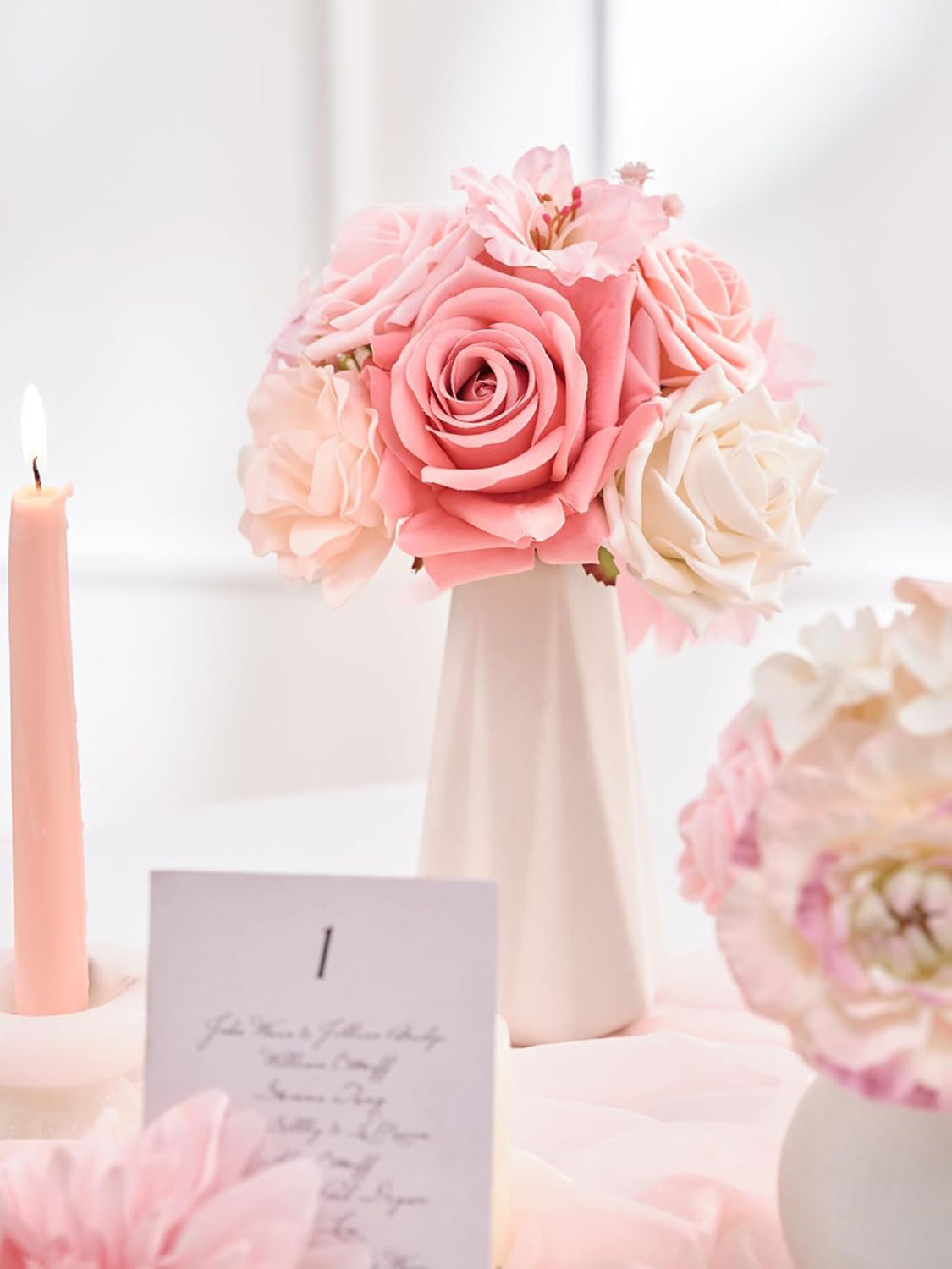 Light Pink DIY Wedding Artificial Flowers Combo Box