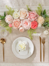 Pink & Champagne DIY Wedding Artificial Rose Flowers Combo Box