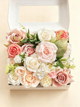 Pink & Champagne DIY Wedding Artificial Rose Flowers Combo Box