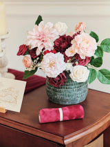 Burgundy & Pink DIY Wedding Artificial Flowers Combo Box