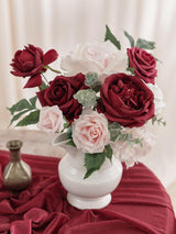 Red & Blush Pink DIY Wedding Artificial Flowers Combo Box