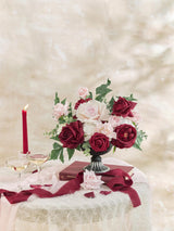 Red & Blush Pink DIY Wedding Artificial Flowers Combo Box
