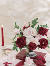 Red & Blush Pink DIY Wedding Artificial Flowers Combo Box