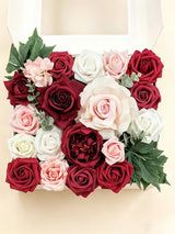 Red & Blush Pink DIY Wedding Artificial Flowers Combo Box